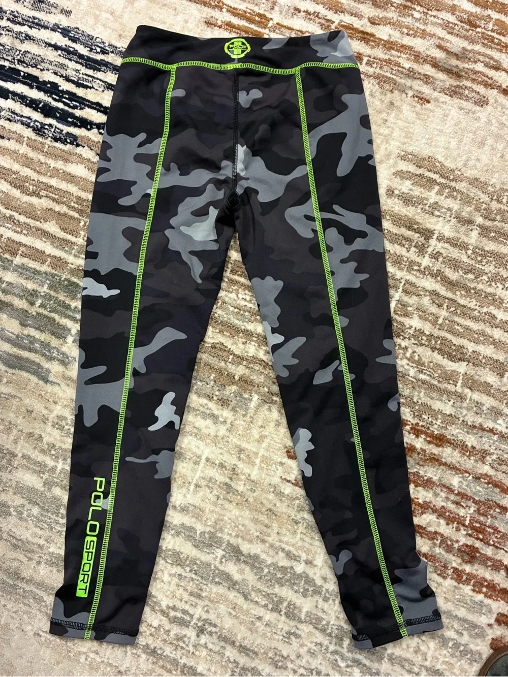 3/$10 Polo Sport Girls leggings gray camo size medium 8/10